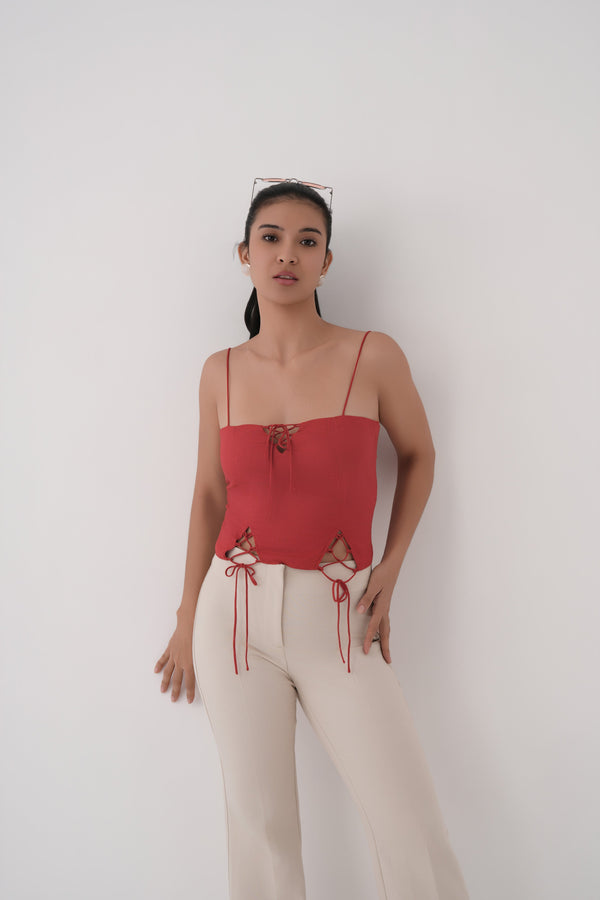 Lace-Up Strap Top
