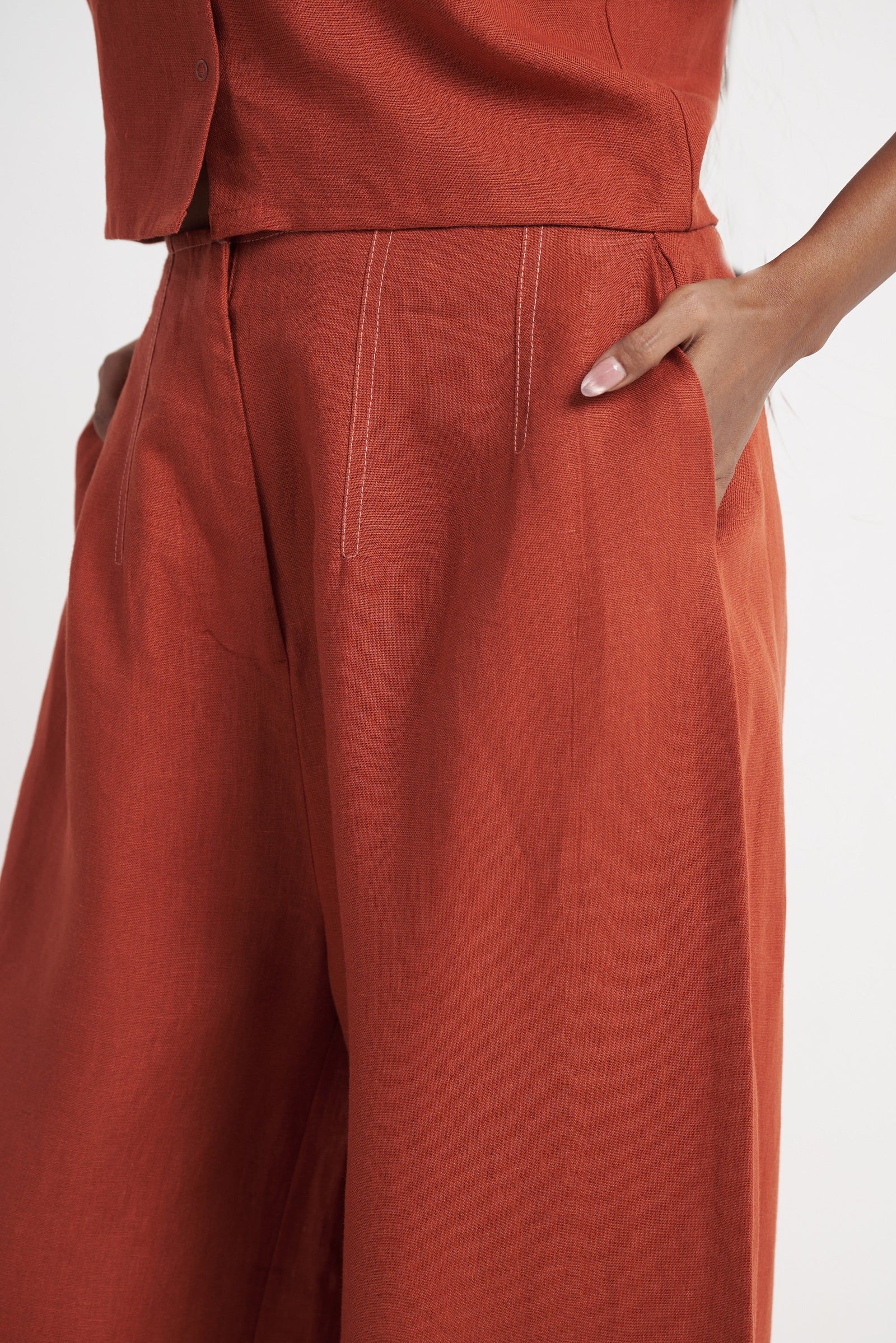High Rise Wide Leg Trouser
