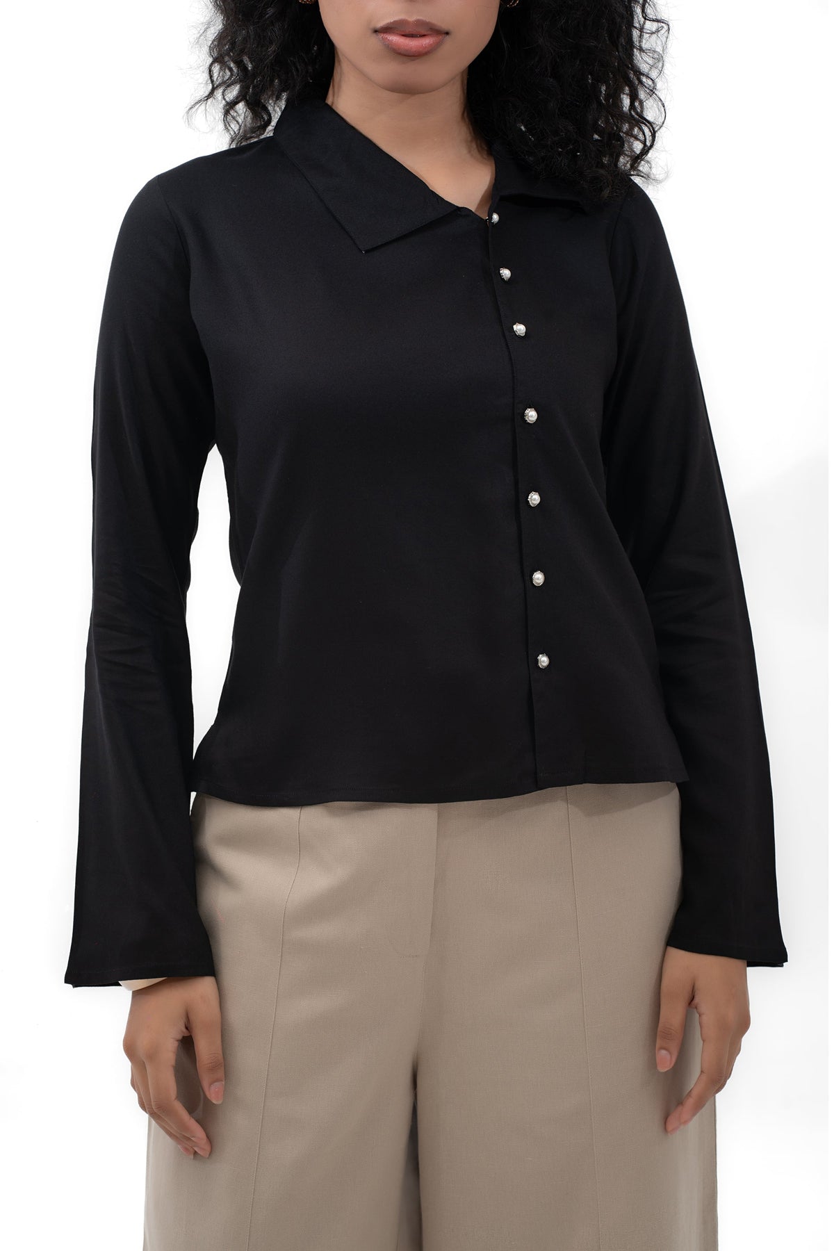 Asymmetrical Placket Shirt