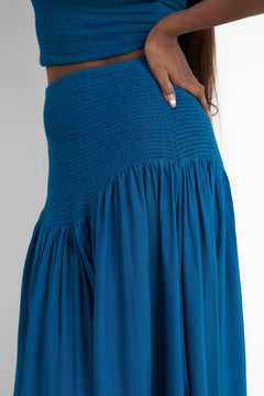 Smocked Waist Maxi Skirt