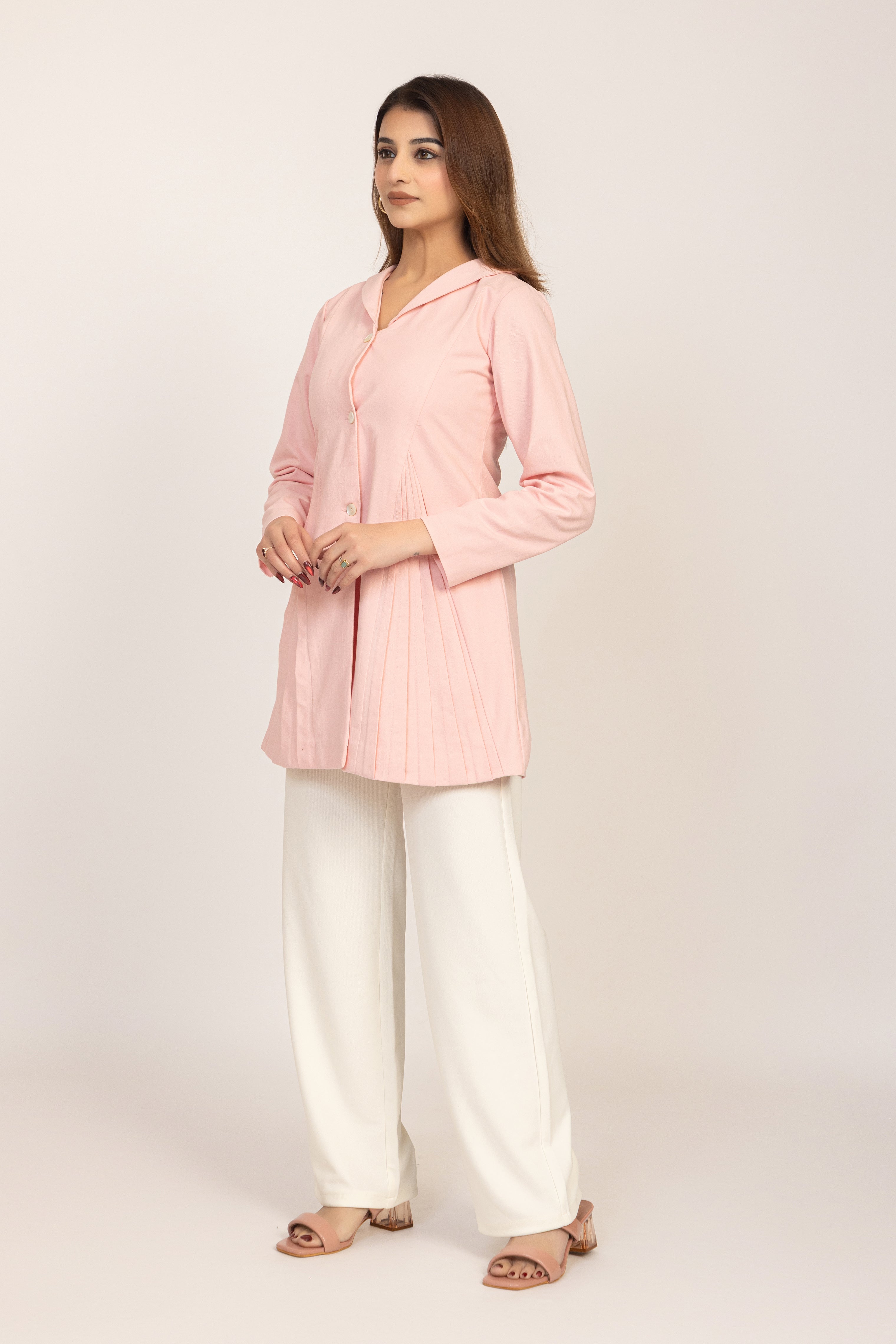 Pleated Panel Tailored Jacket