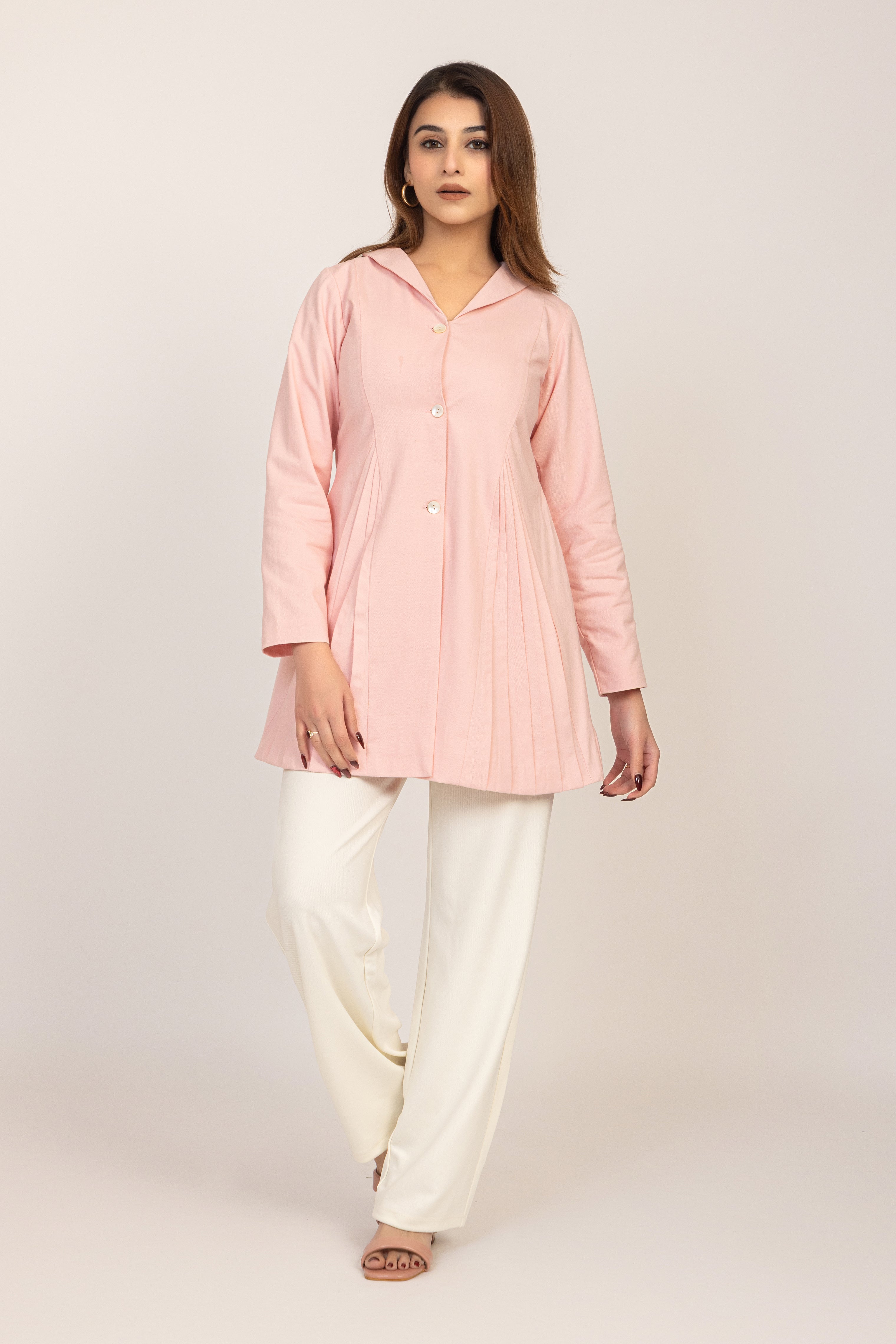 Pleated Panel Tailored Jacket