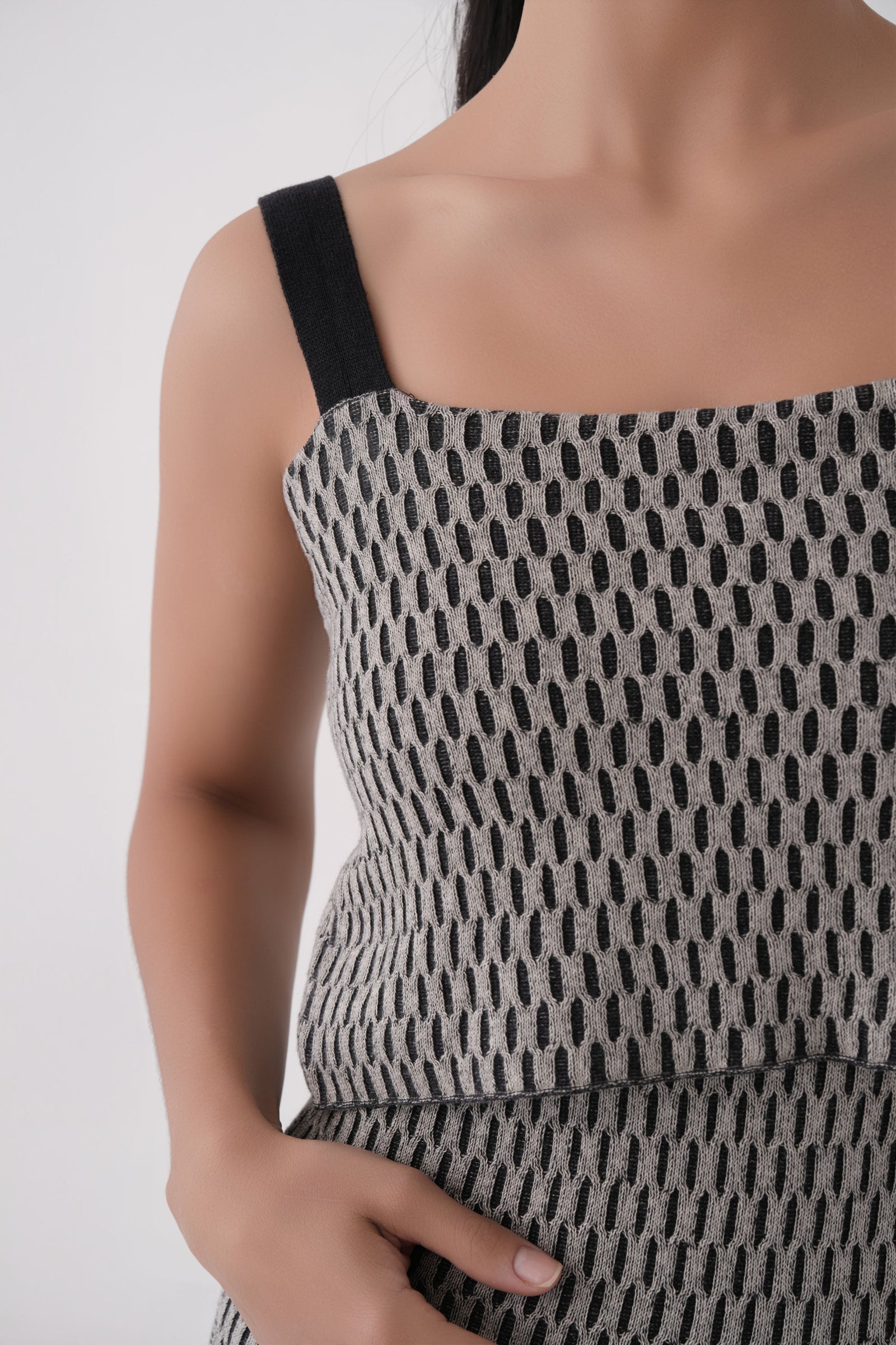Honeycomb Knit Midi Dress 