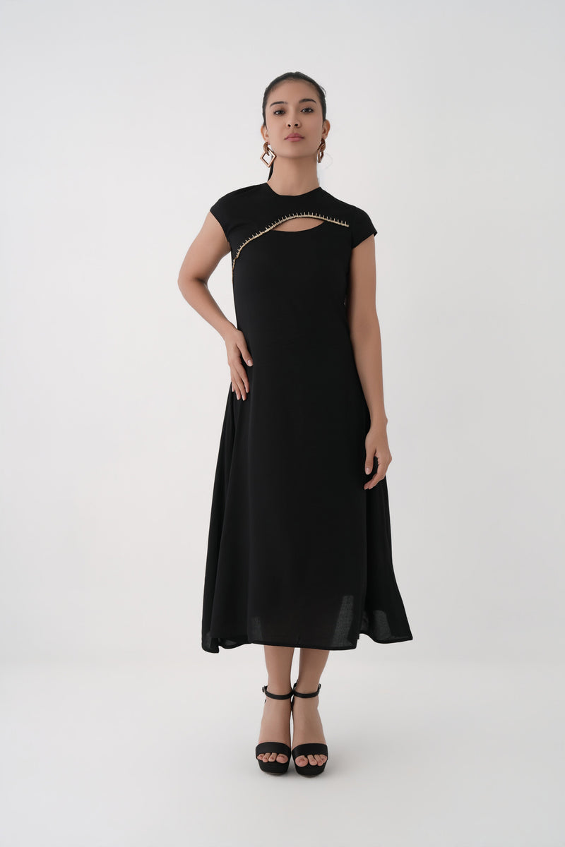 Asymetrical Panel Maxi Dress