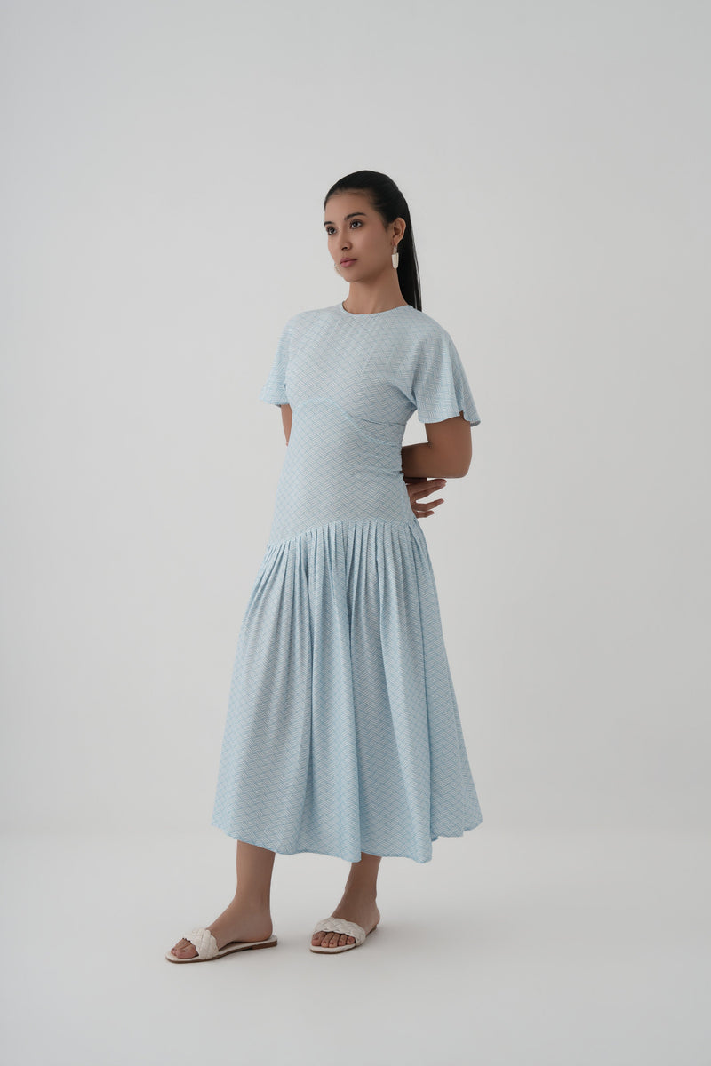 Aqua Ripple Maxi dress