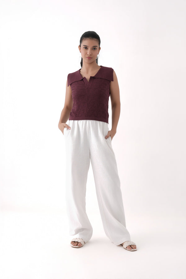 Stylized Knitted Polo T-shirt