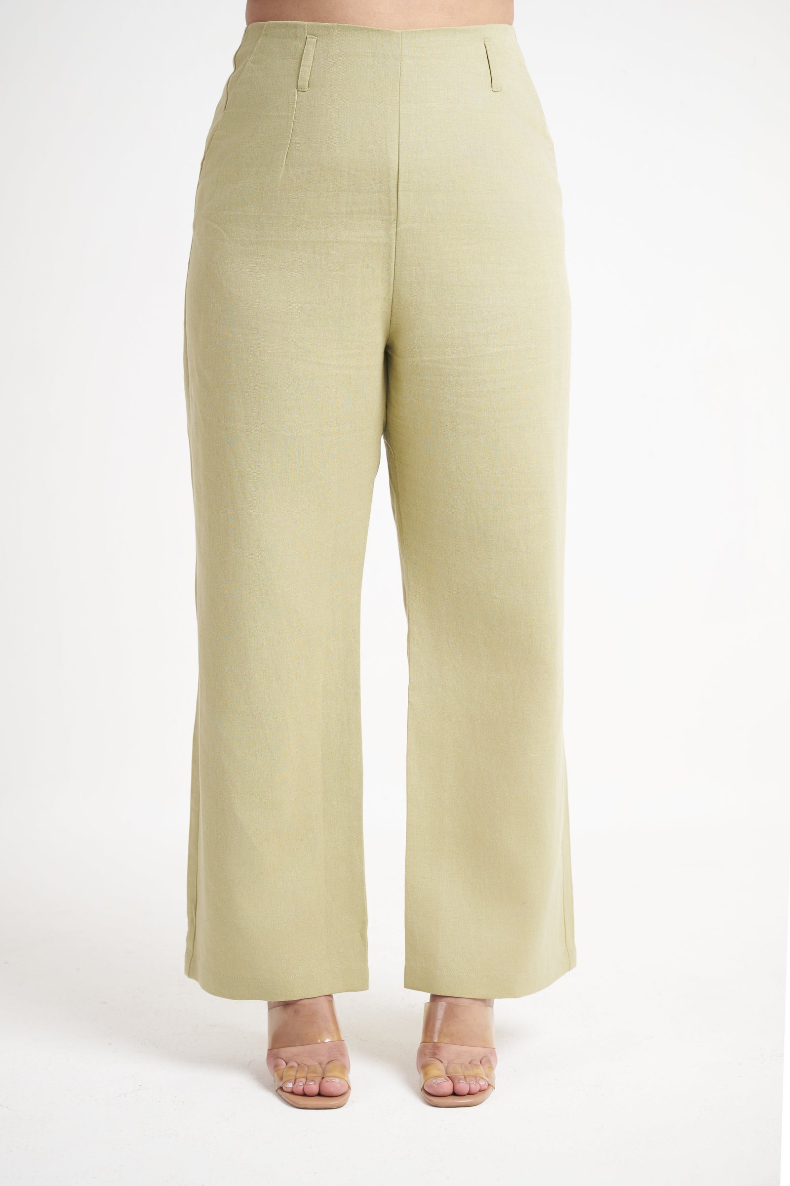 Seamless Straight Leg Trouser in Sage Green