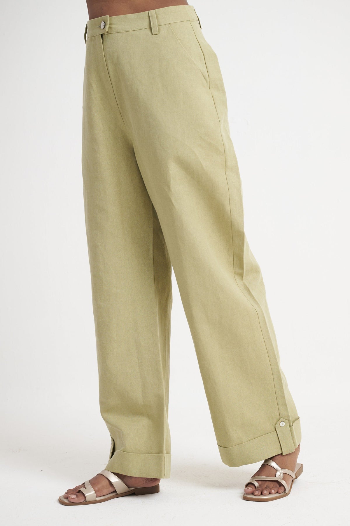 Cuffed Hem Tailored Trouser