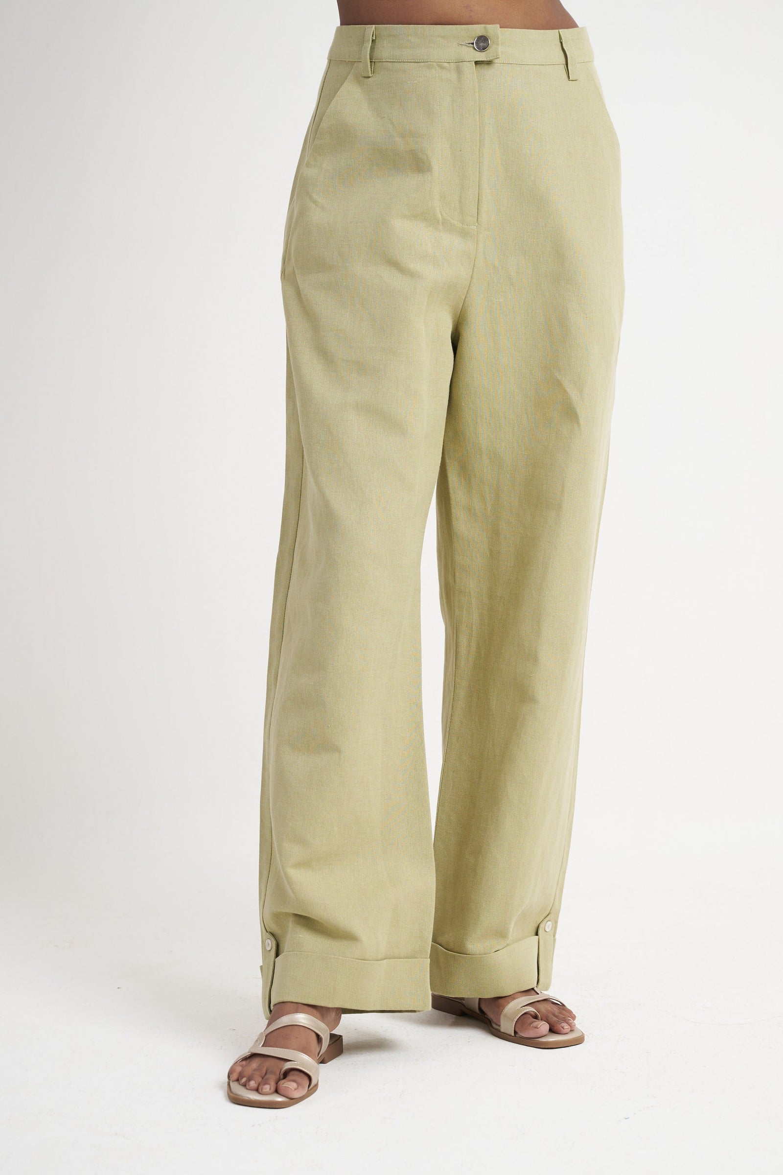 Cuffed Hem Tailored Trouser