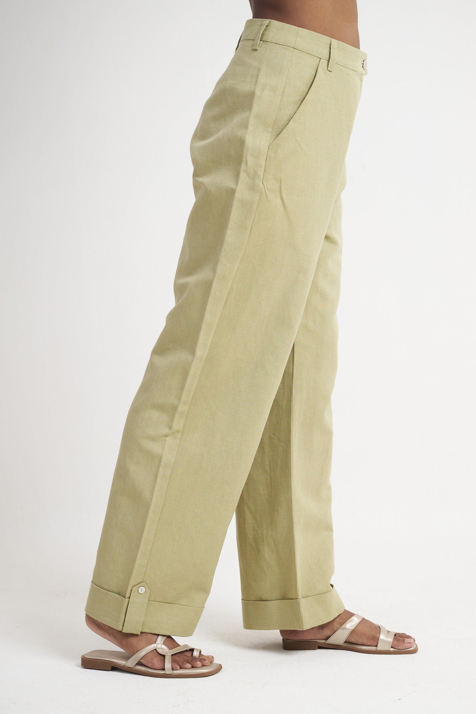 Cuffed Hem Tailored Trouser