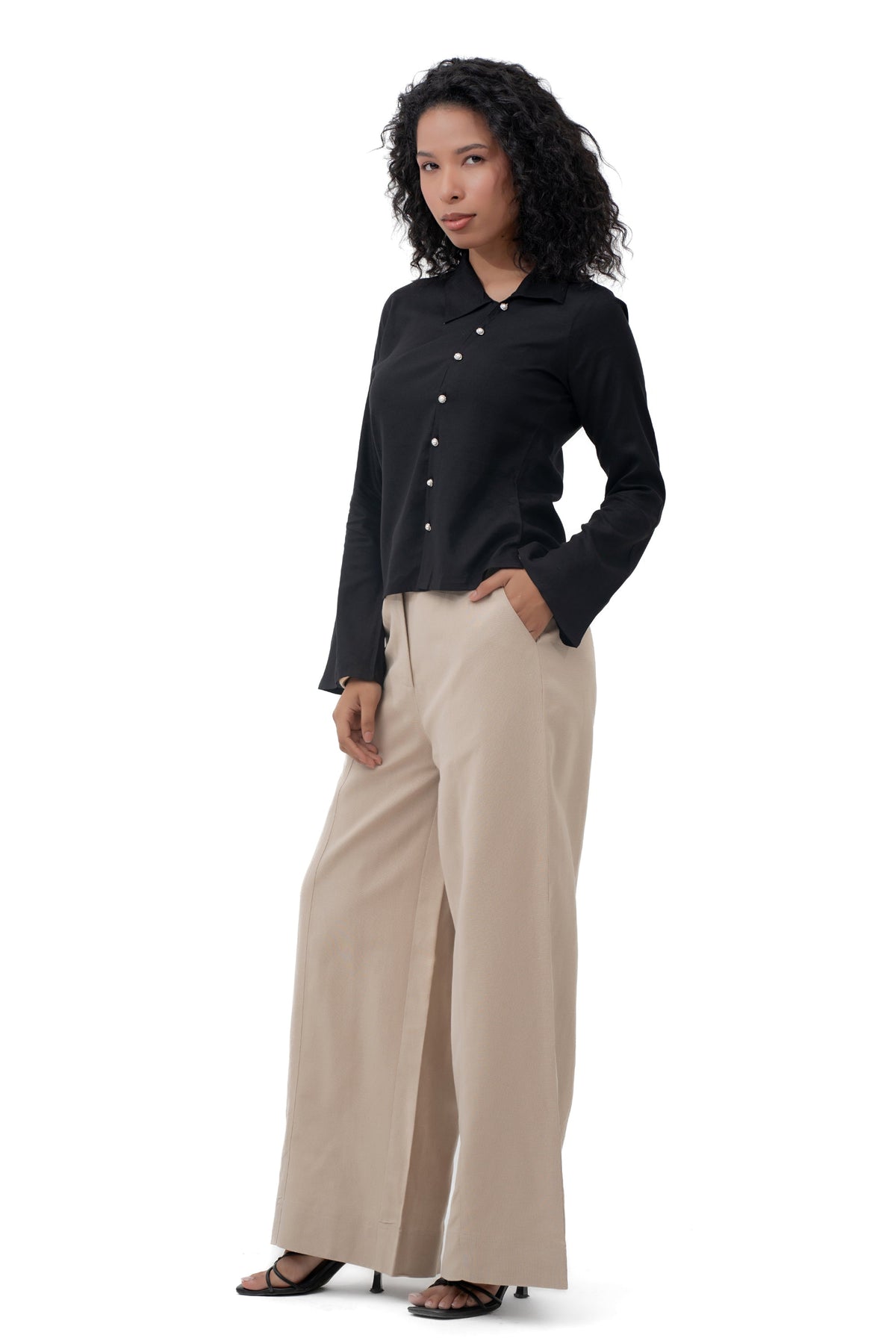 Asymmetrical Placket Shirt