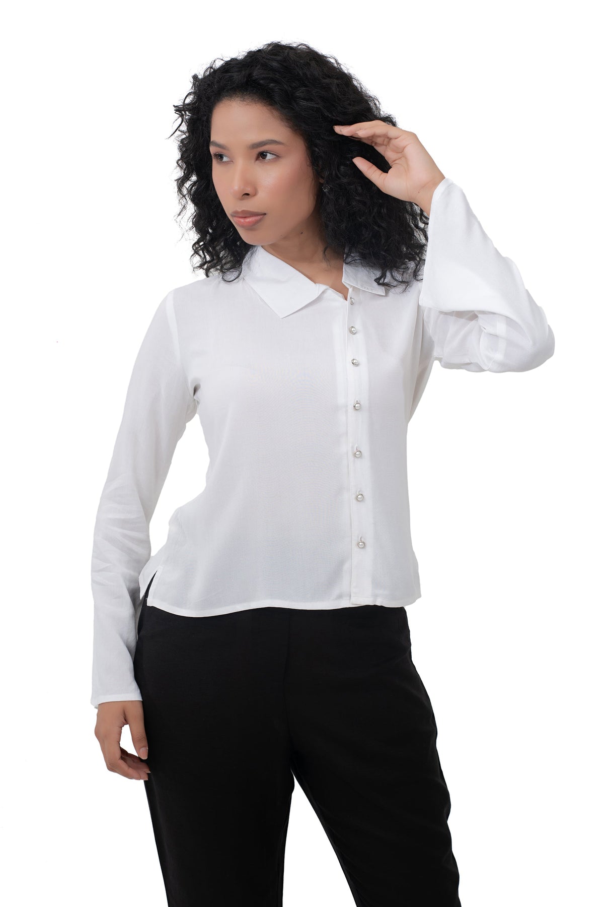 Asymmetrical Placket Shirt
