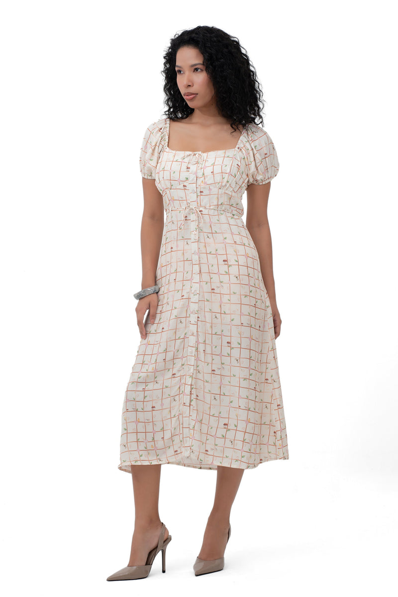 Cottage Core Midi Dress