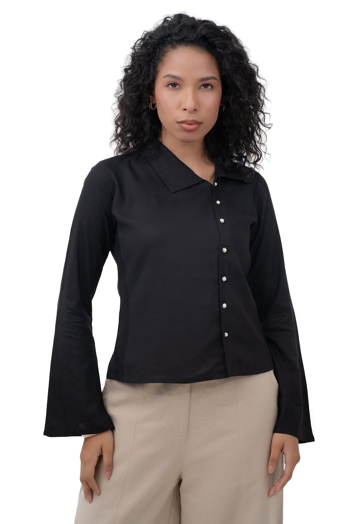 Asymmetrical Placket Shirt