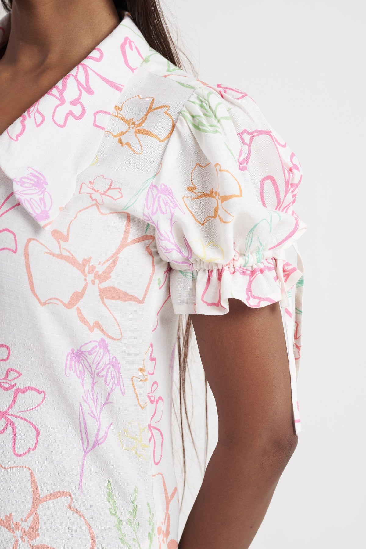 Flora Pleat Midi Dress